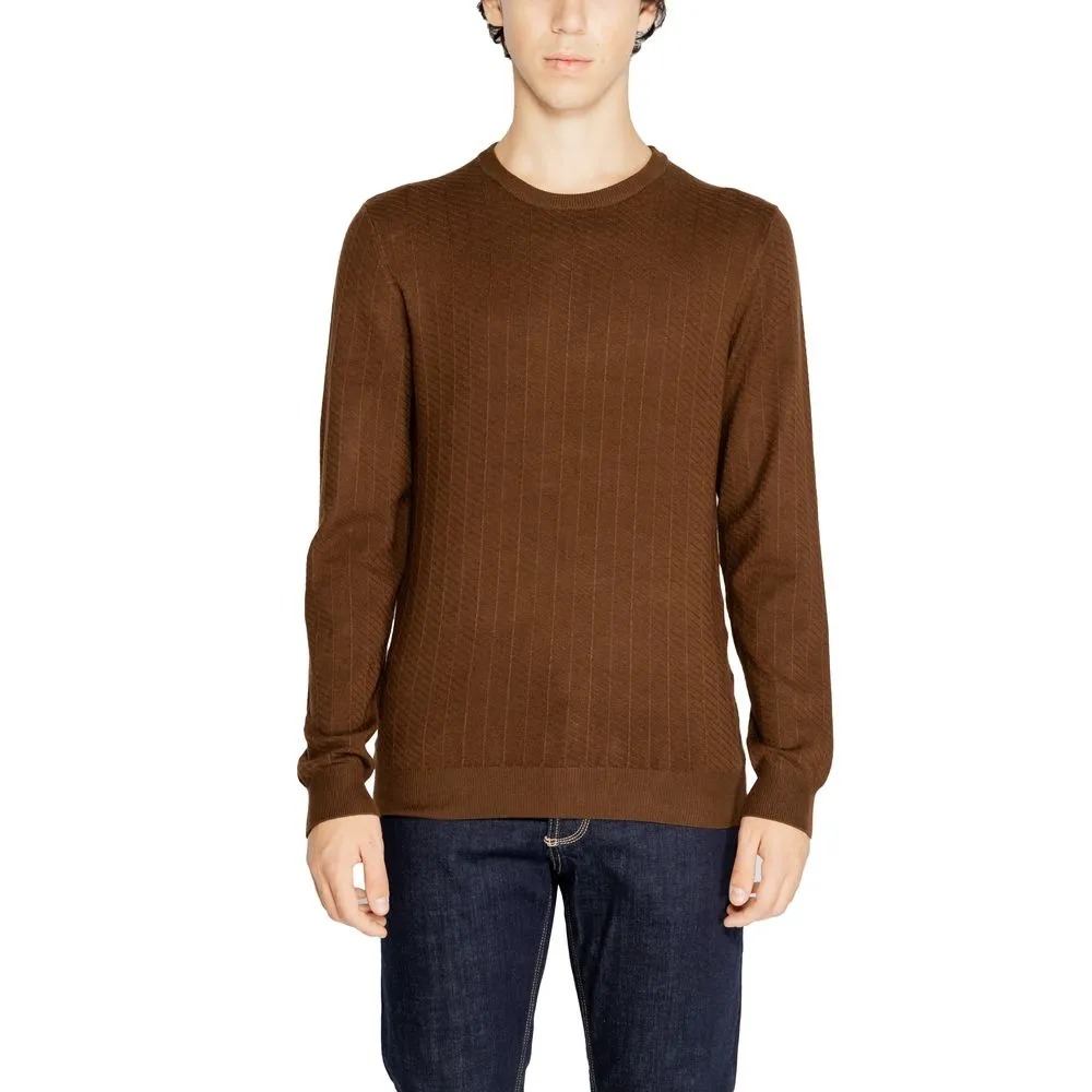 Antony Morato Men's Brown Viscose Sweater