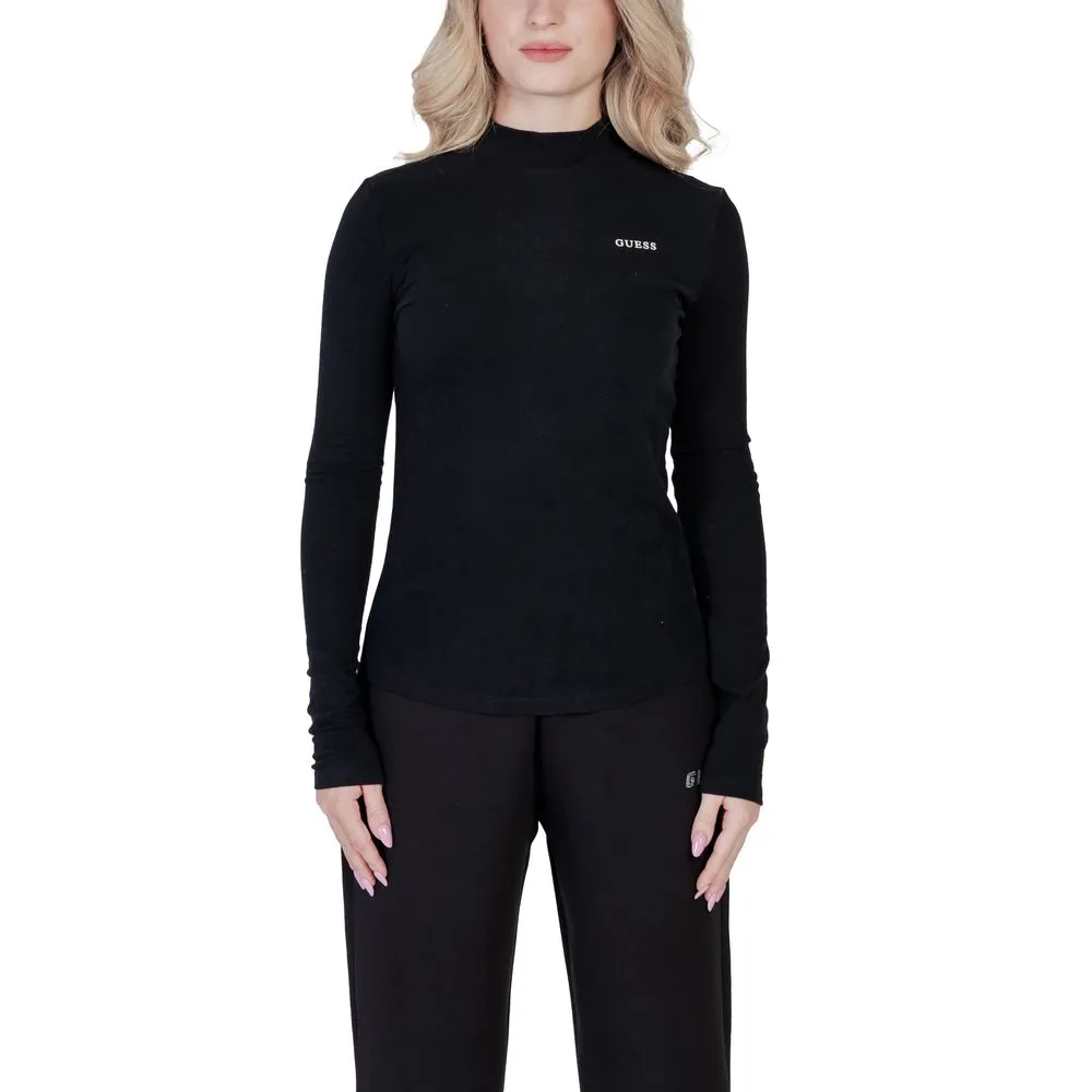 Guess Active Women's Black Cotton Tops & T-Shirt