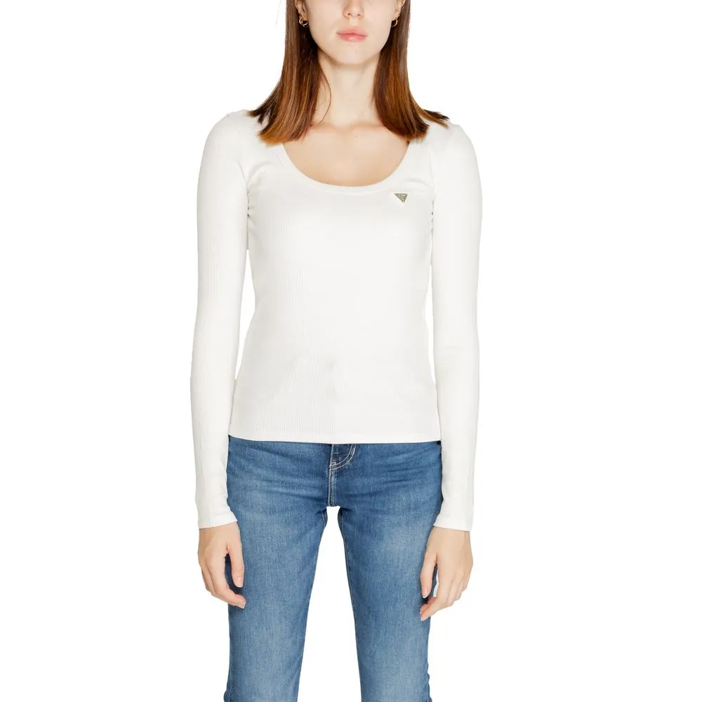 Guess Active Women's Cream Viscose Tops & T-Shirt