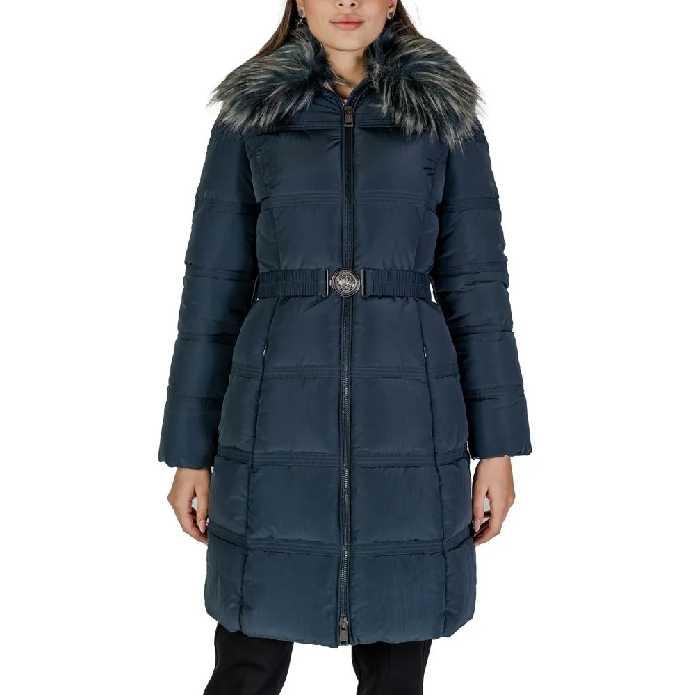 Guess Women's Black Polyester Jackets & Coat