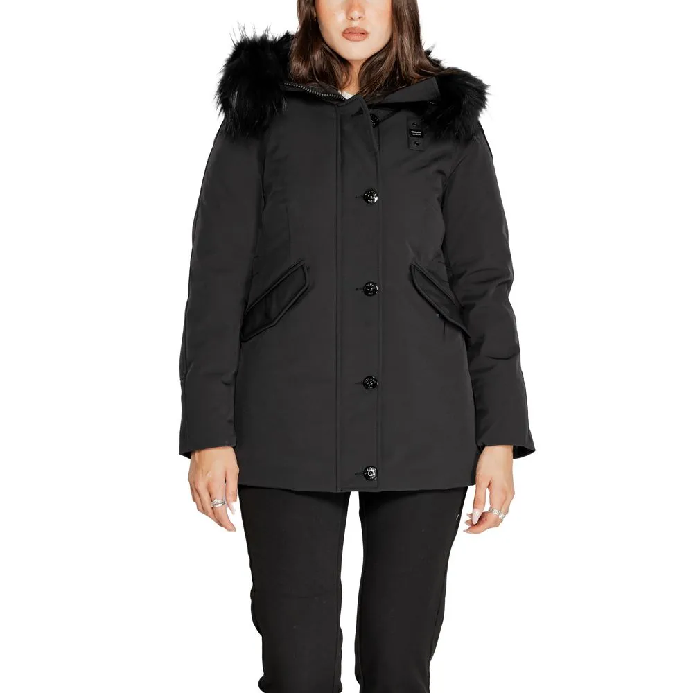 Blauer Women's Black Polyester Jackets & Coat