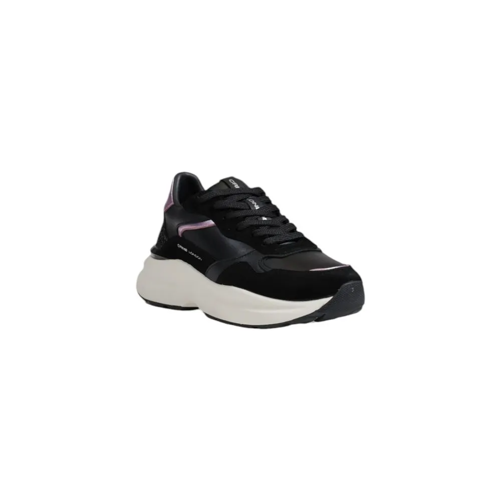 Crime London Women's Black Leather Sneaker