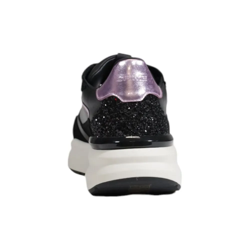 Crime London Women's Black Leather Sneaker