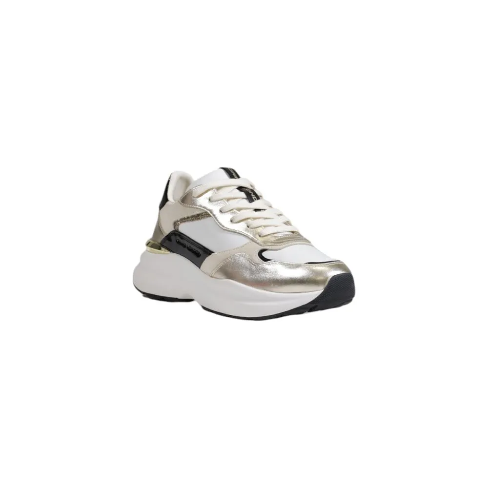 Crime London Women's Gold Leather Sneaker