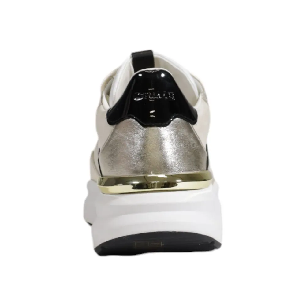 Crime London Women's Gold Leather Sneaker