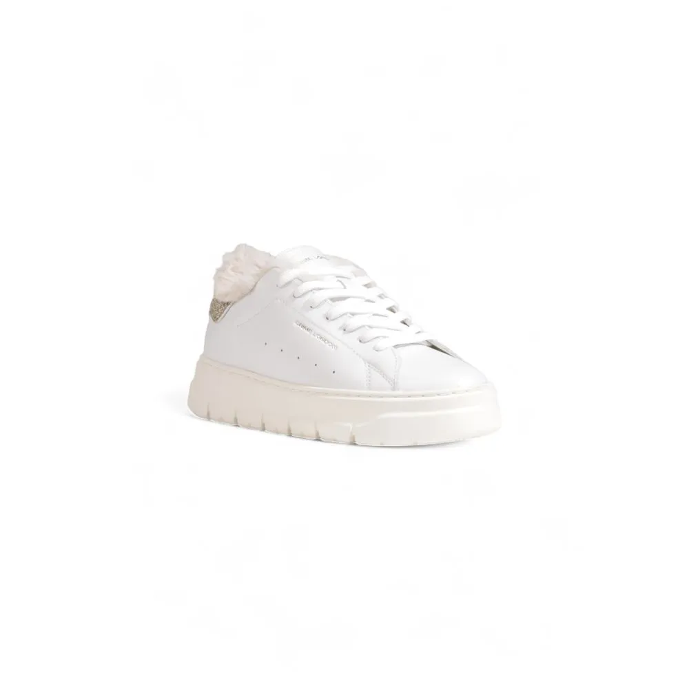 Crime London Women's White Leather Sneaker