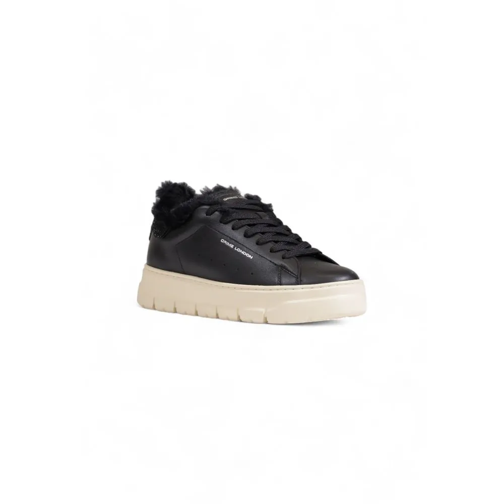Crime London Women's Black Leather Sneaker