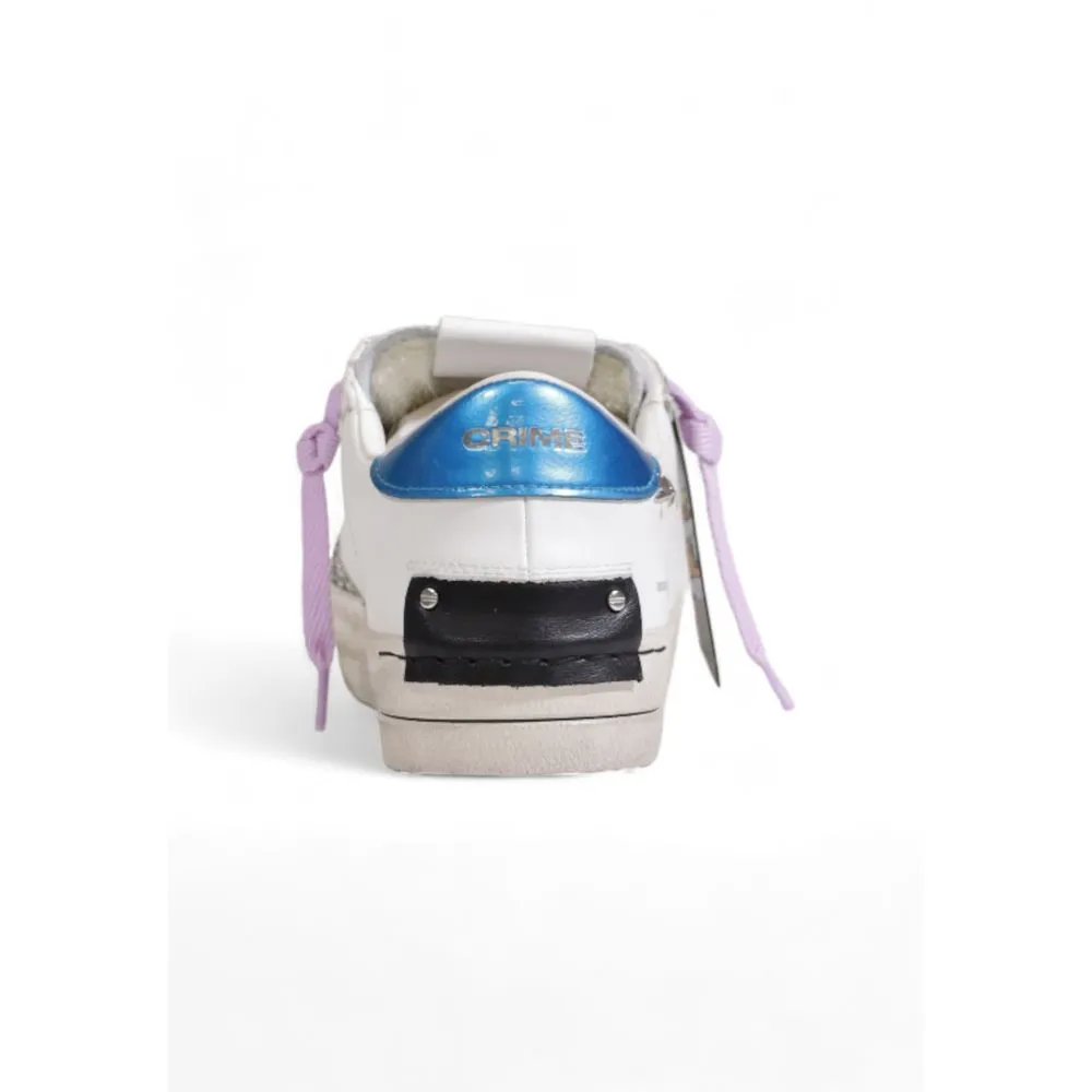 Crime London Women's White Leather Sneaker