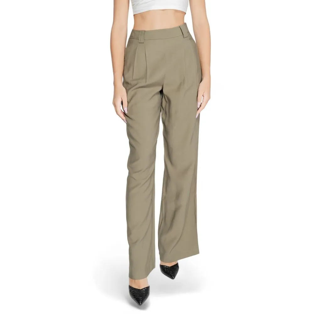 Morgan De Toi Women's Green Cotton Jeans & Pant