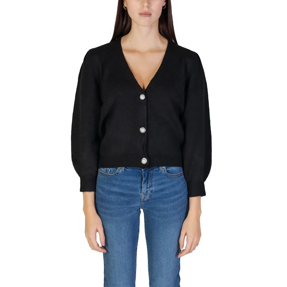 Jacqueline De Yong Women's Black Recycled Polyester Cardigan