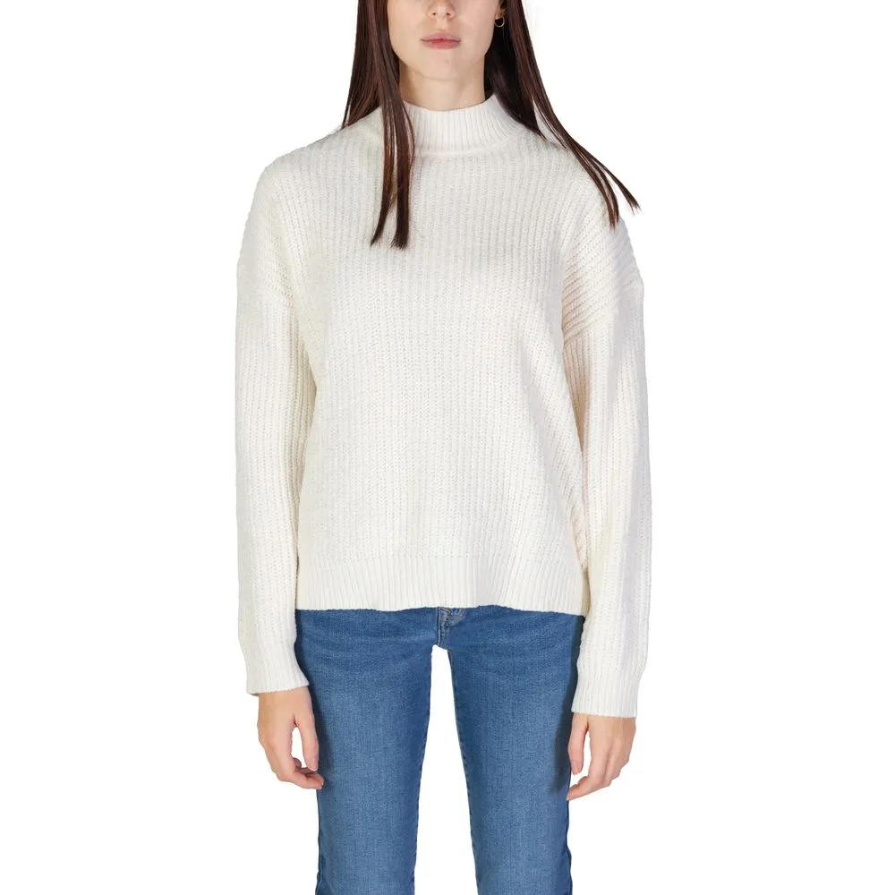 Jacqueline De Yong Women's White Polyester Sweater