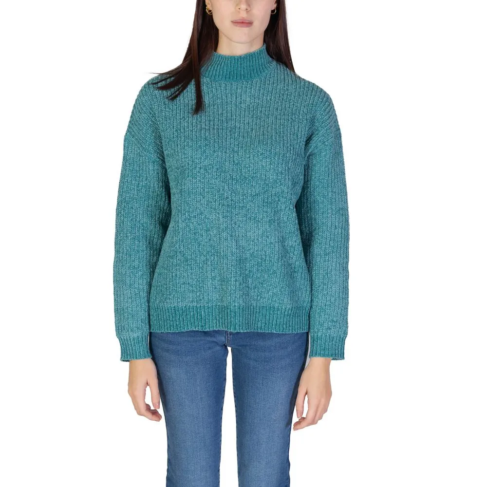 Jacqueline De Yong Women's Turquoise Polyester Sweater