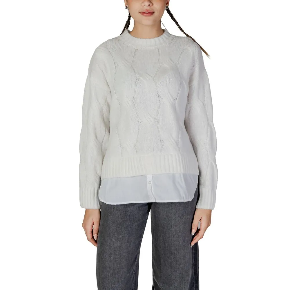 Jacqueline De Yong Women's White Recycled Polyester Sweater
