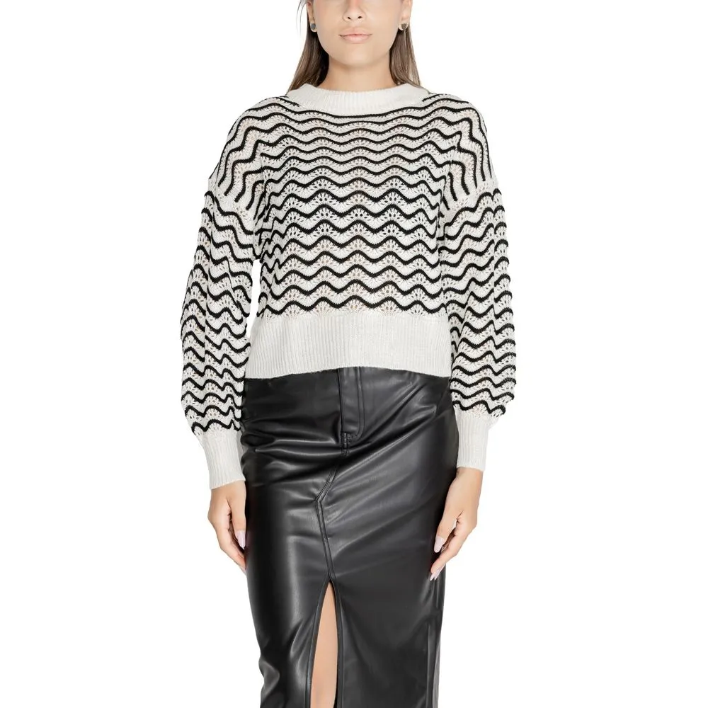 Jacqueline De Yong Women's White Acrylic Sweater