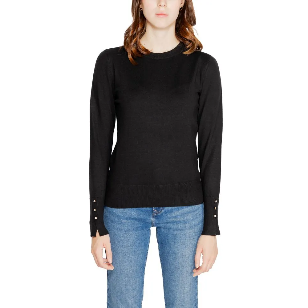 Jacqueline De Yong Women's Black Viscose Tops & T-Shirt