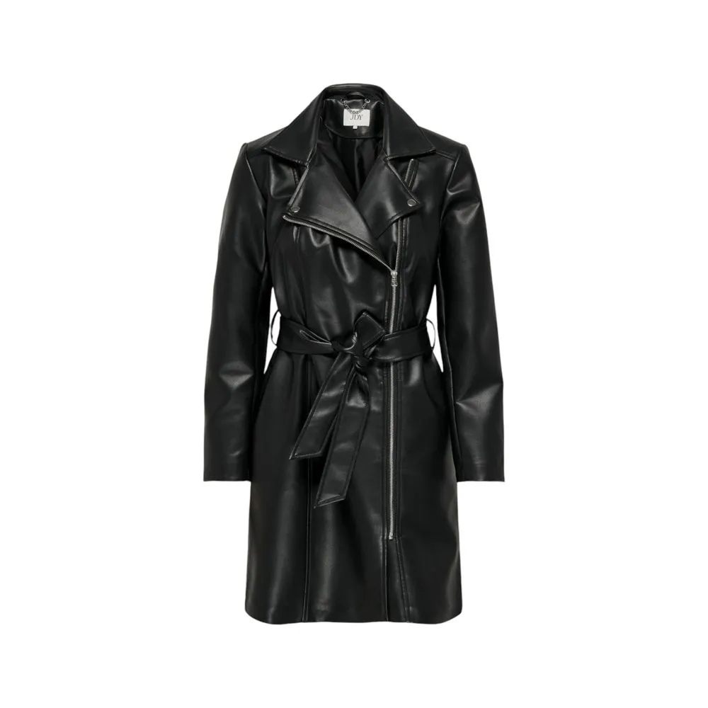 Jacqueline De Yong Women's Black Polyethylene Jackets & Coat