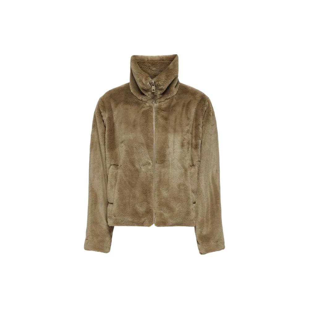 Jacqueline De Yong Women's Brown Polyester Jackets & Coat
