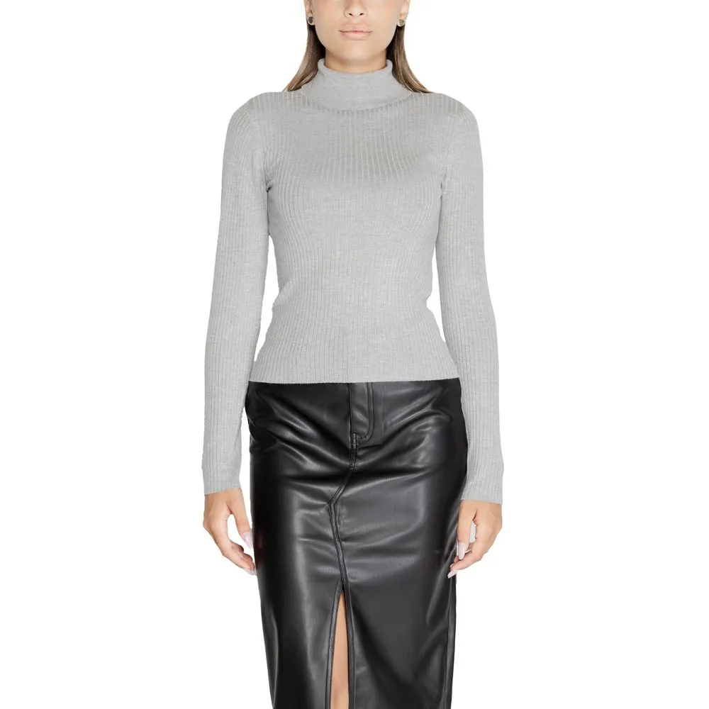 Jacqueline De Yong Women's Gray Viscose Tops & T-Shirt