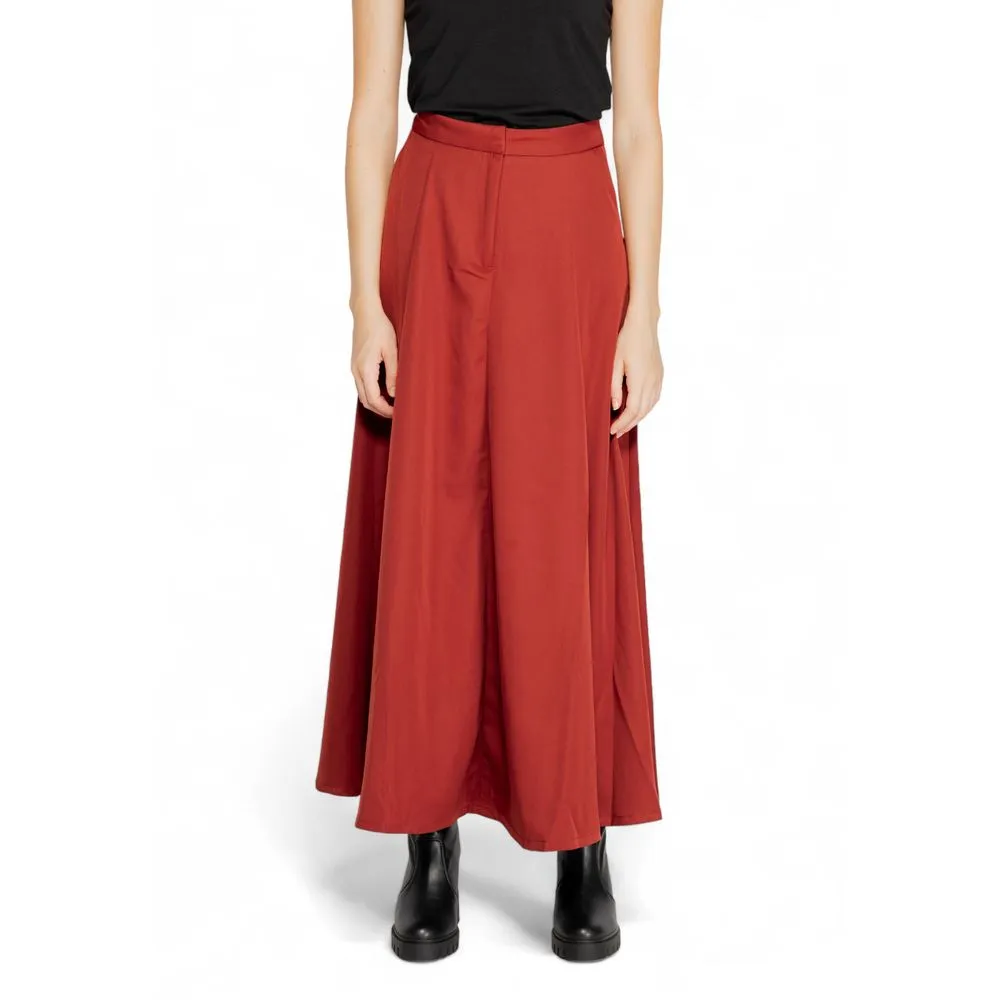 Vero Moda Women's Red Polyester Skirt
