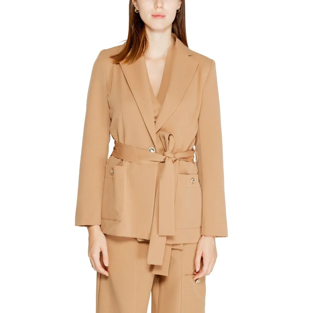 Rinascimento Women's Beige Polyester Suits & Blazer