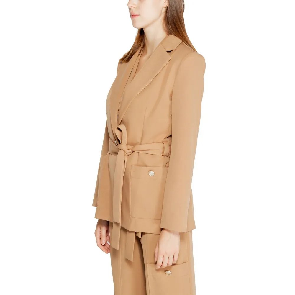 Rinascimento Women's Beige Polyester Suits & Blazer