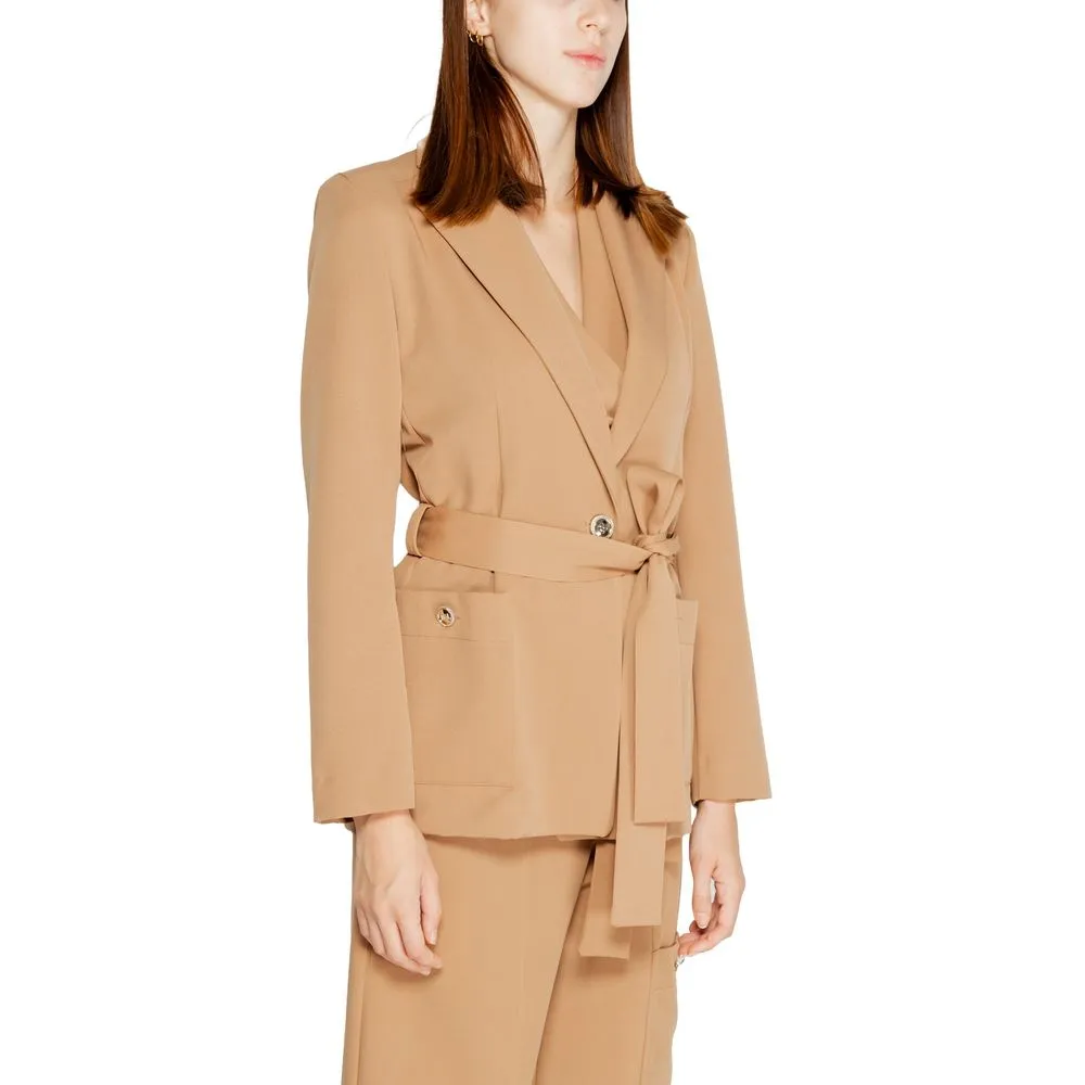 Rinascimento Women's Beige Polyester Suits & Blazer