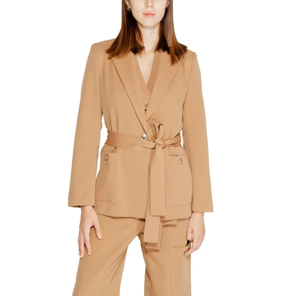 Rinascimento Women's Beige Polyester Suits & Blazer