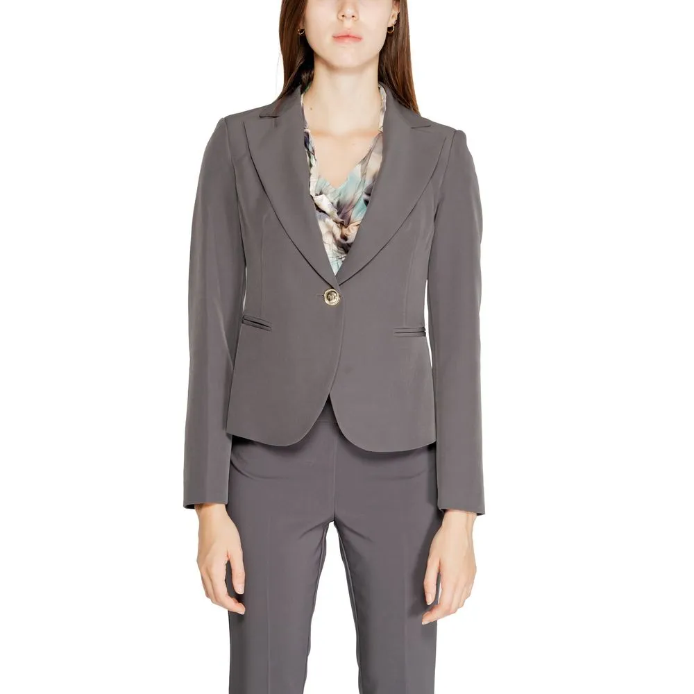 Rinascimento Women's Gray Polyester Suits & Blazer