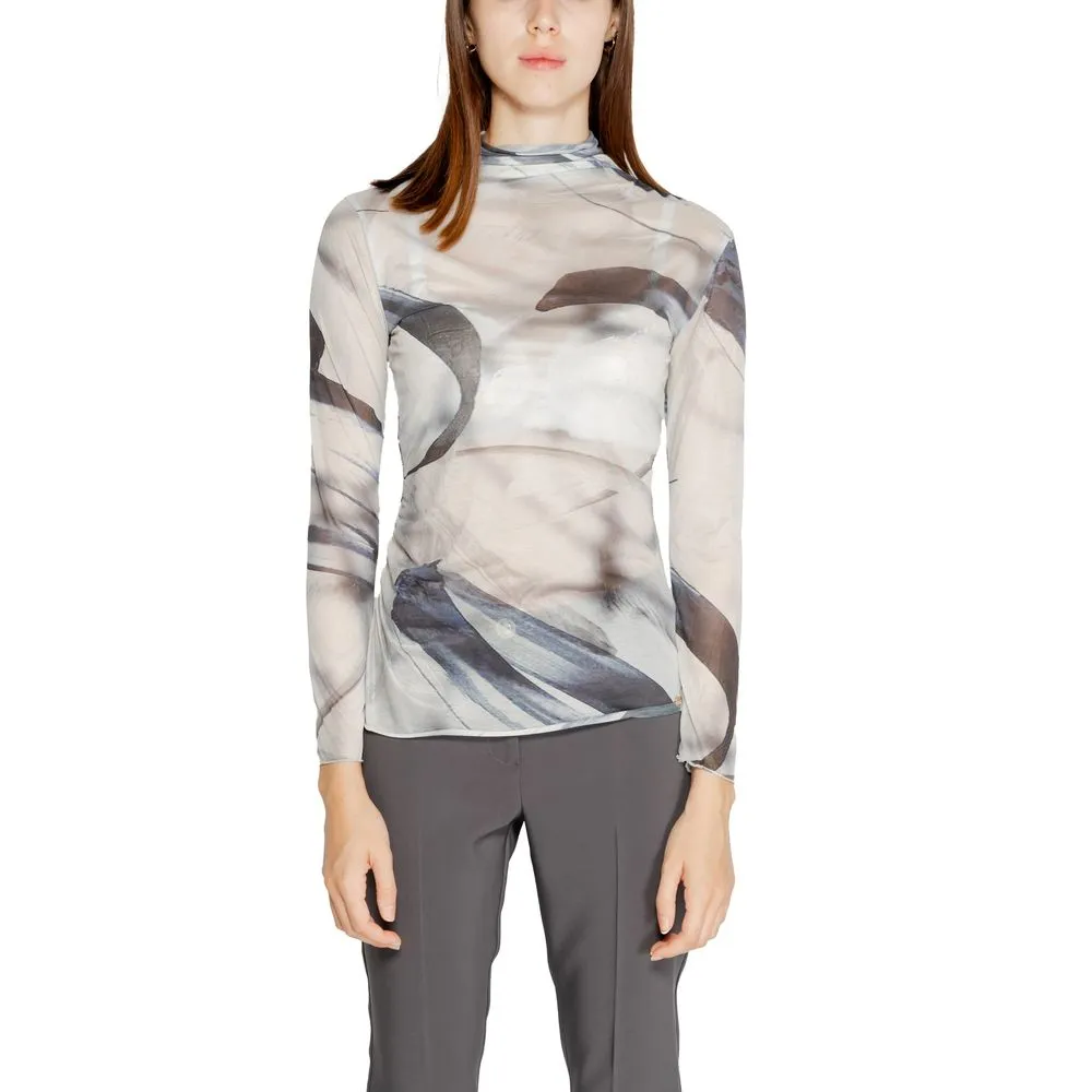 Rinascimento Women's Gray Polyester Tops & T-Shirt