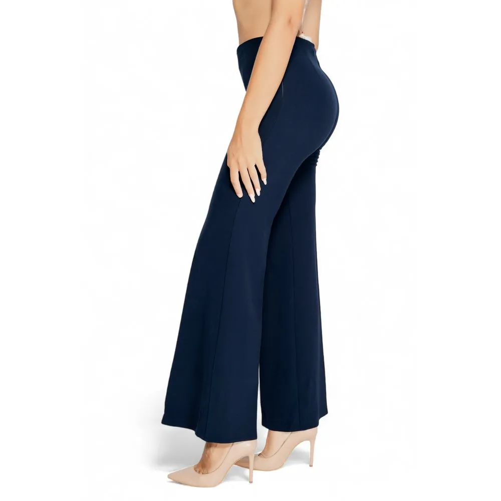 Rinascimento Women's Blue Polyester Jeans & Pant