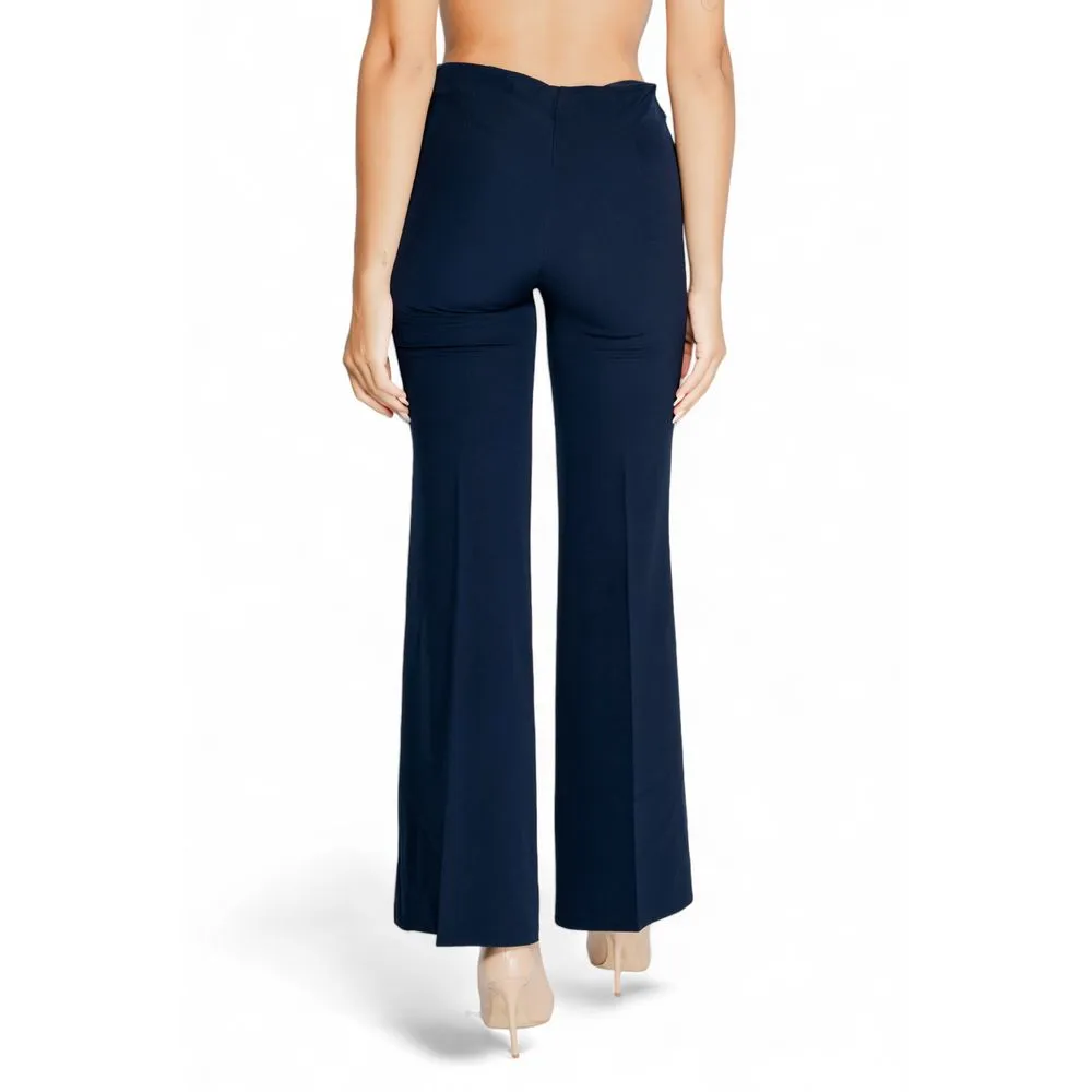 Rinascimento Women's Blue Polyester Jeans & Pant