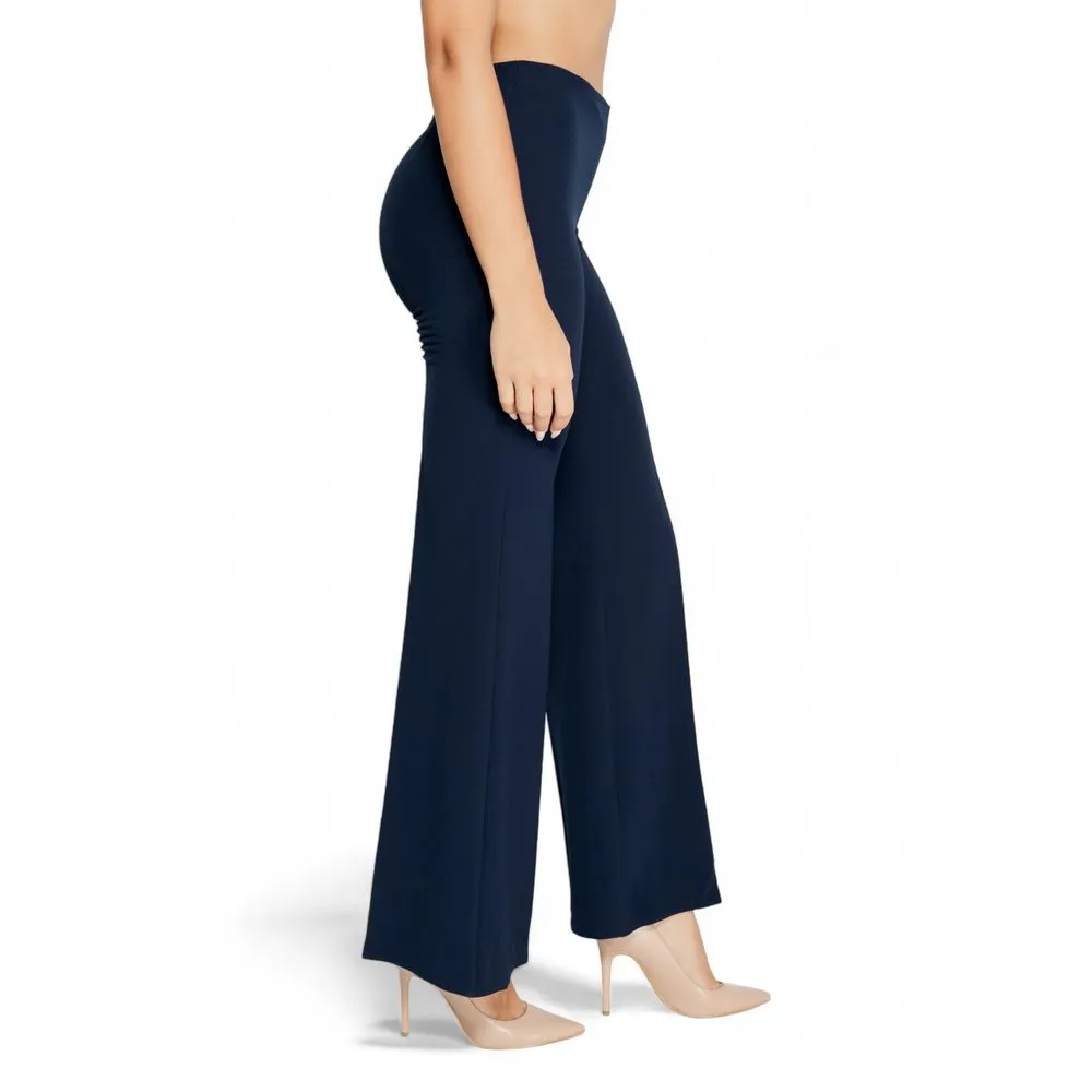 Rinascimento Women's Blue Polyester Jeans & Pant