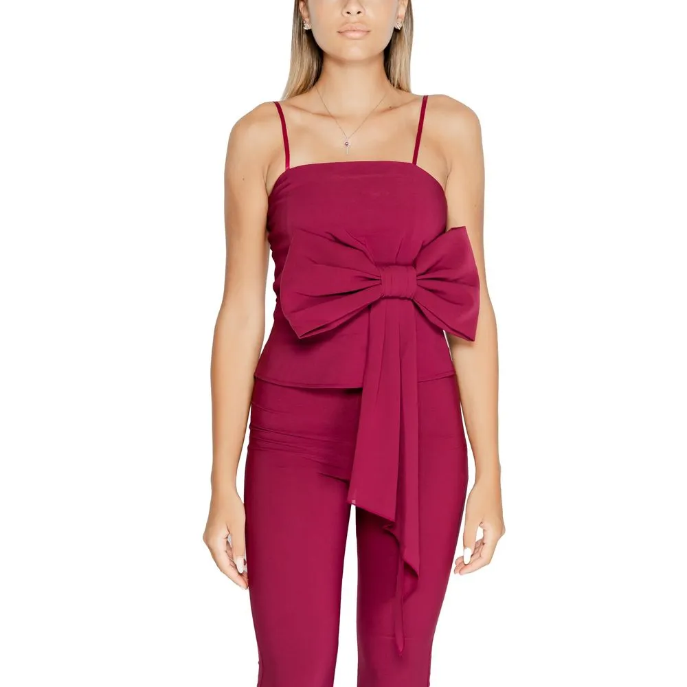 Rinascimento Women's Bordeaux Polyester Tops & T-Shirt