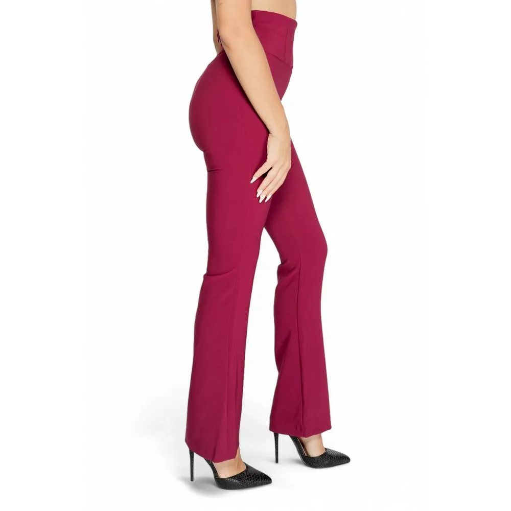 Rinascimento Women's Bordeaux Polyester Jeans & Pant