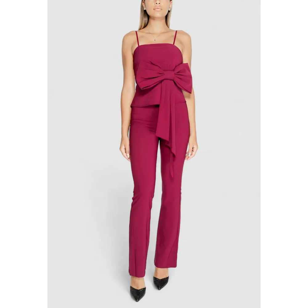 Rinascimento Women's Bordeaux Polyester Jeans & Pant