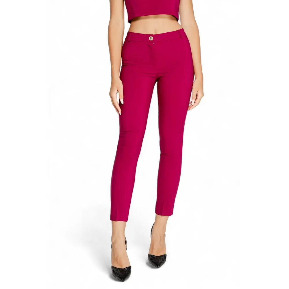 Rinascimento Women's Bordeaux Polyester Jeans & Pant