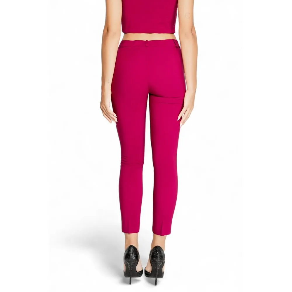 Rinascimento Women's Bordeaux Polyester Jeans & Pant