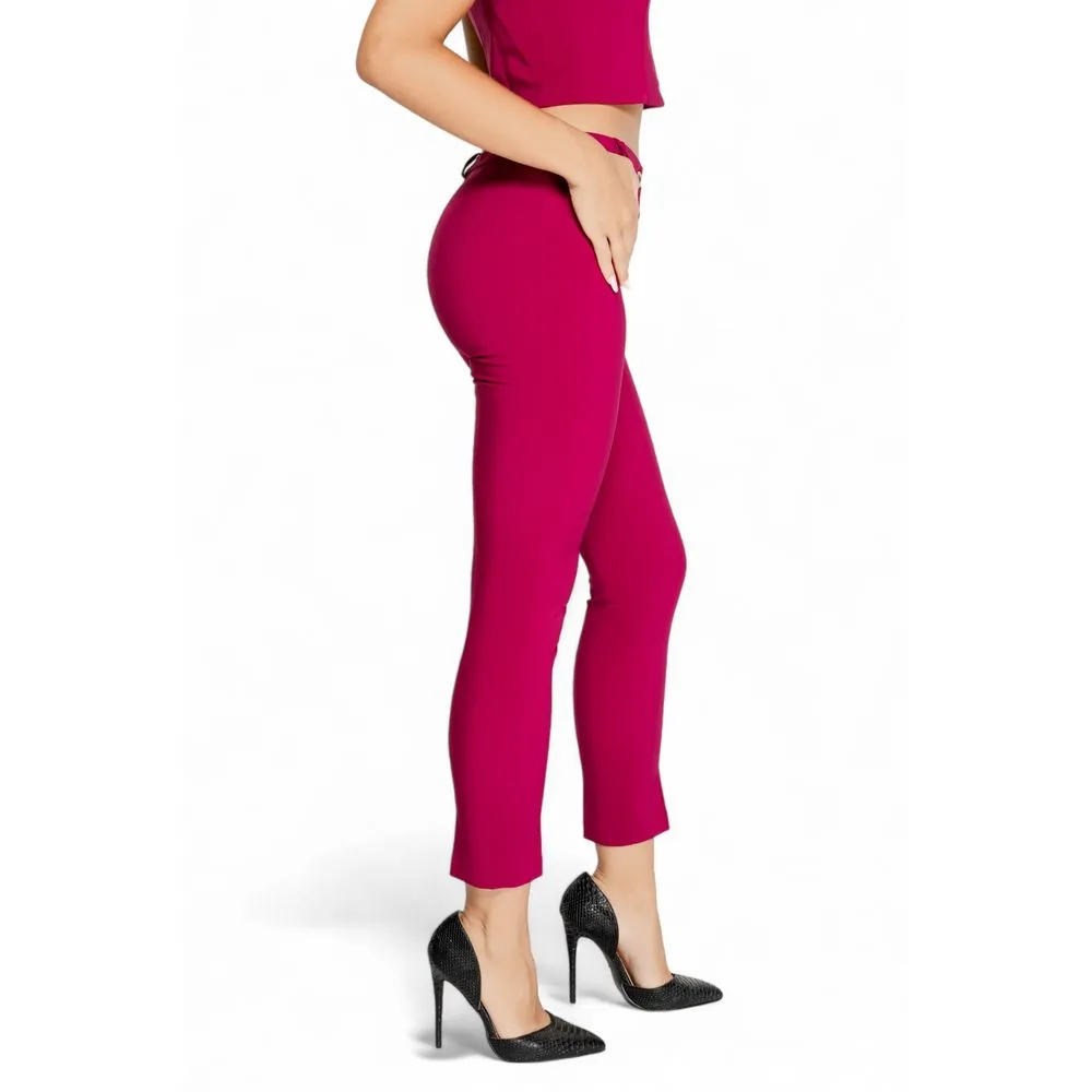 Rinascimento Women's Bordeaux Polyester Jeans & Pant