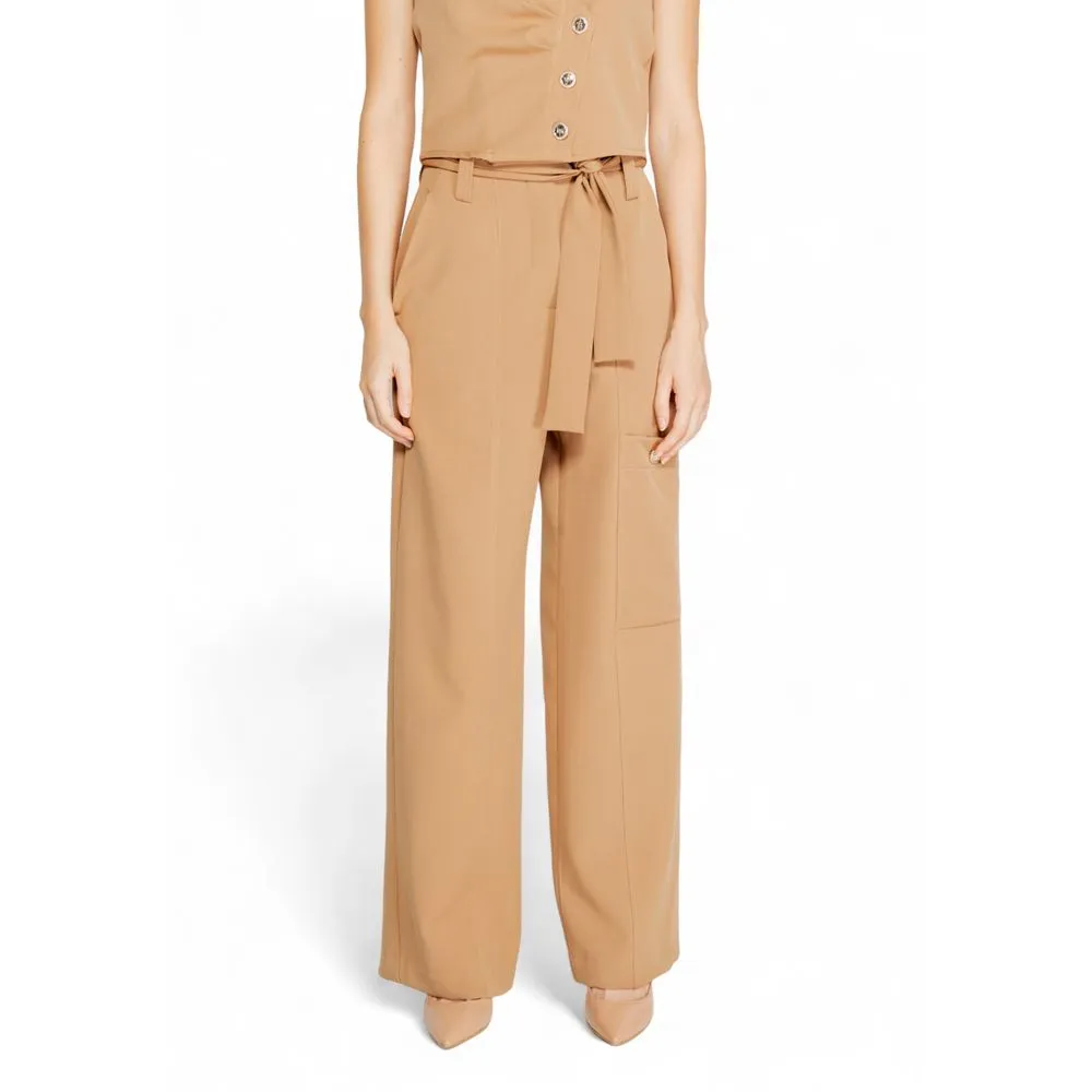 Rinascimento Women's Beige Polyester Jeans & Pant