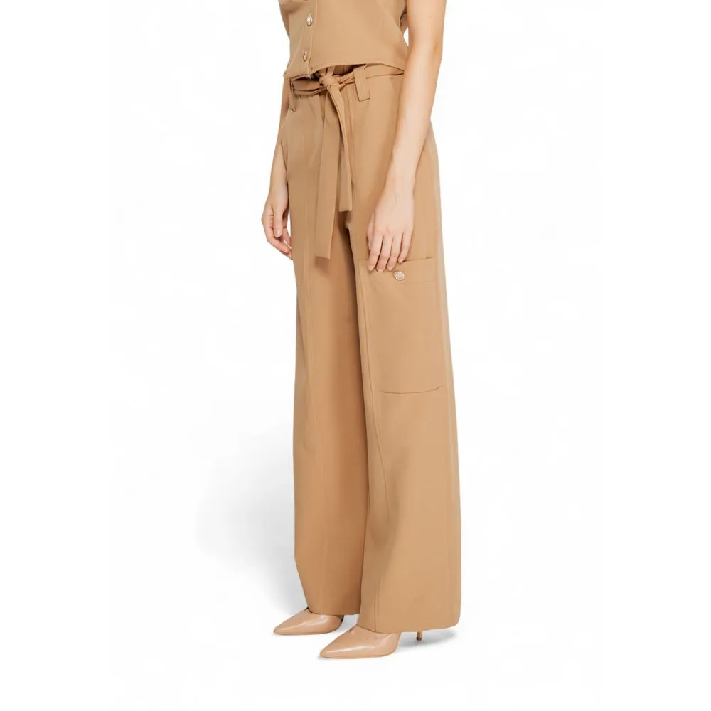 Rinascimento Women's Beige Polyester Jeans & Pant