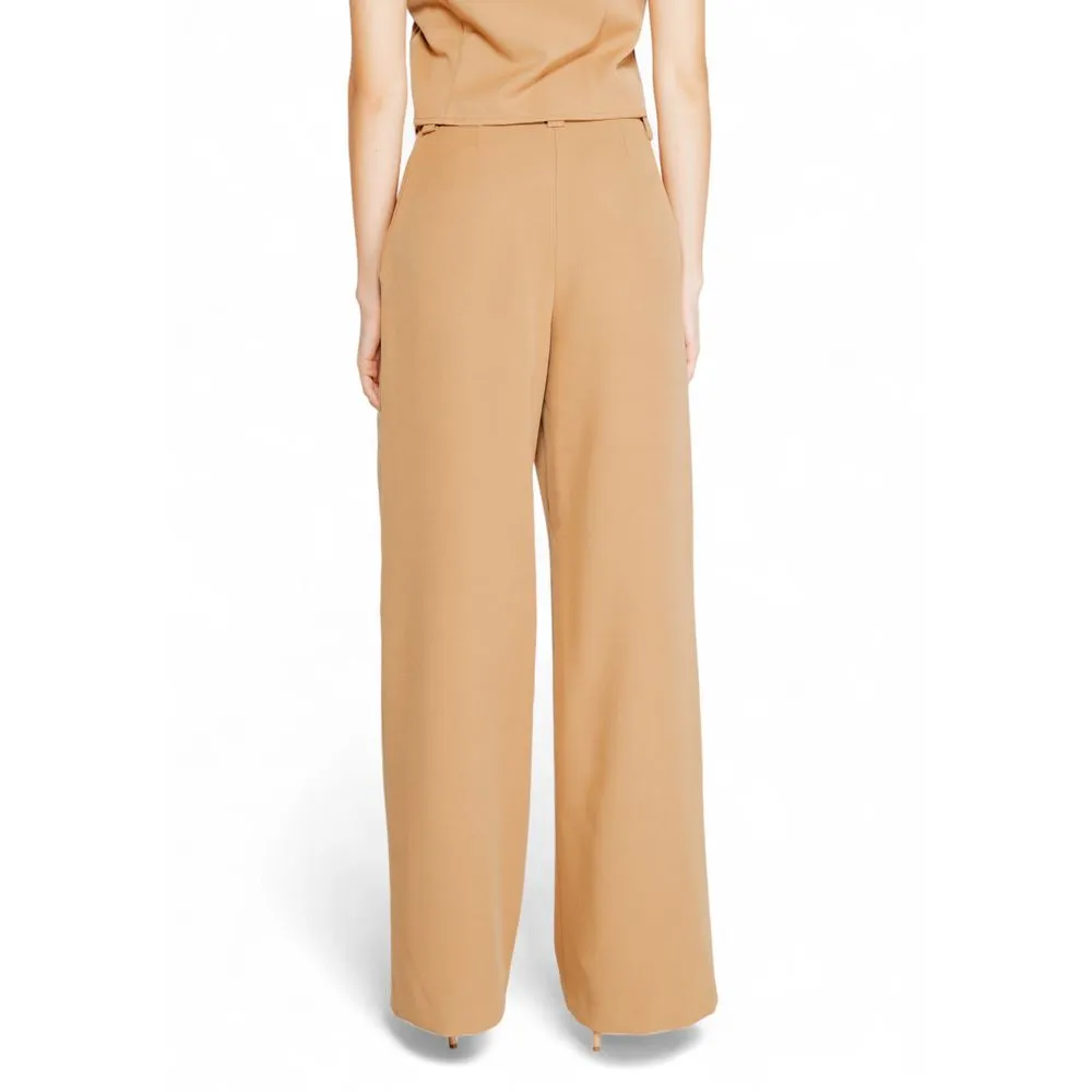 Rinascimento Women's Beige Polyester Jeans & Pant