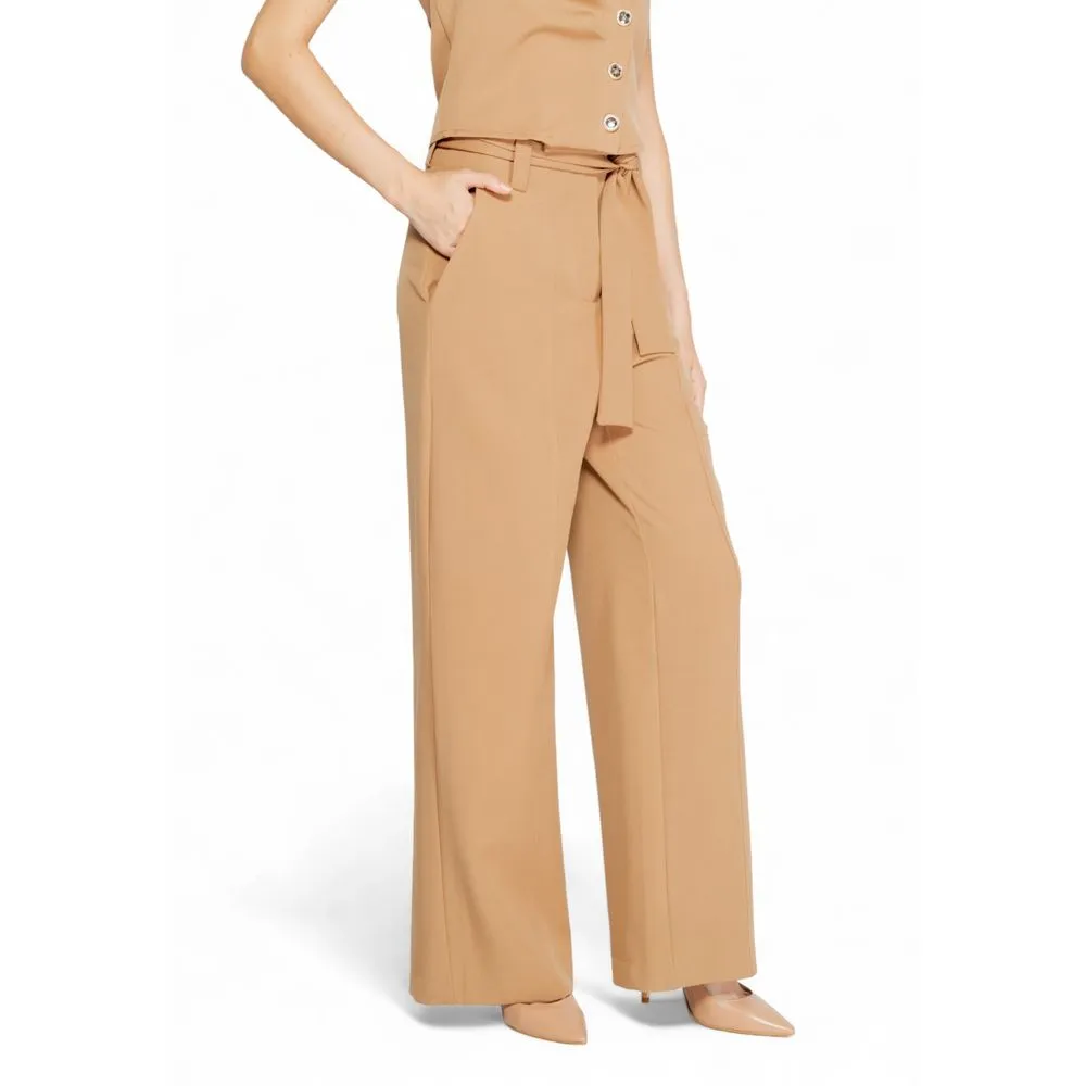 Rinascimento Women's Beige Polyester Jeans & Pant