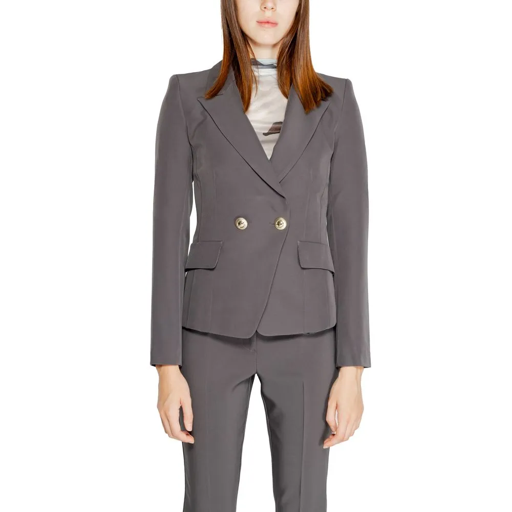 Rinascimento Women's Gray Polyester Suits & Blazer