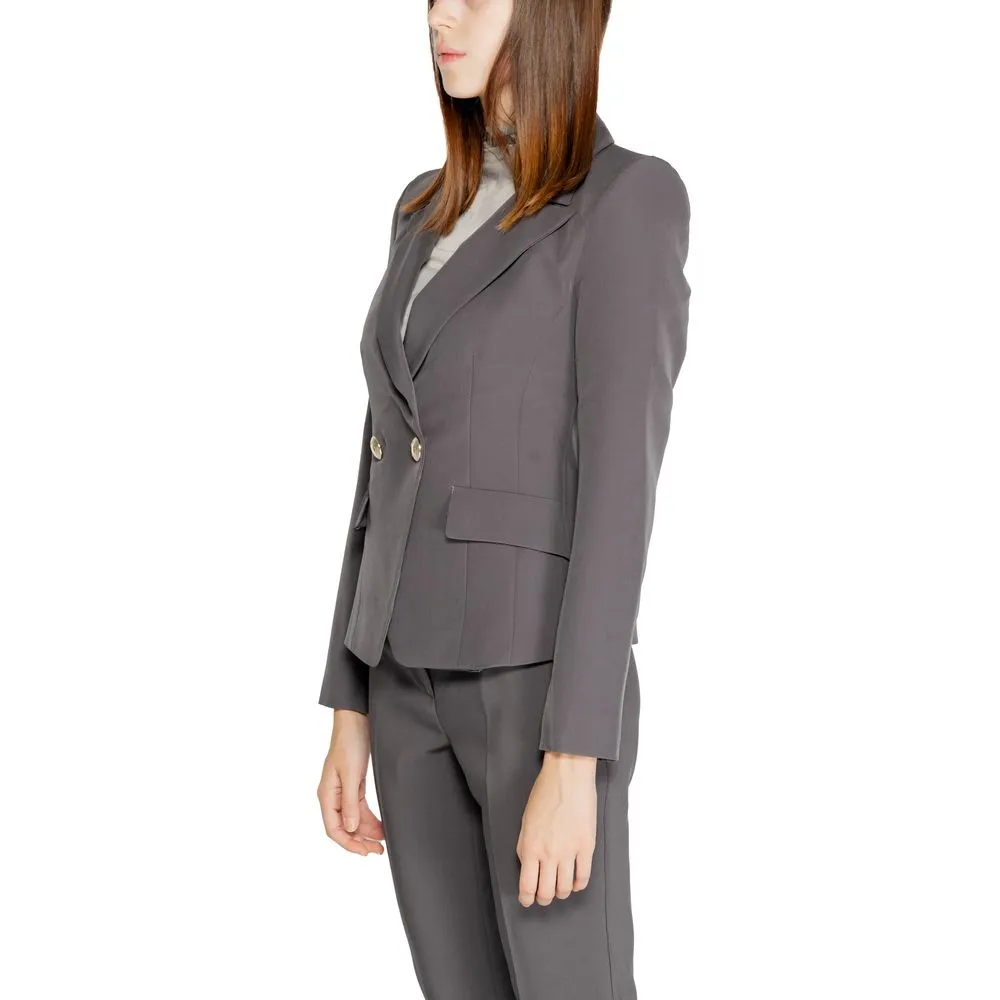 Rinascimento Women's Gray Polyester Suits & Blazer