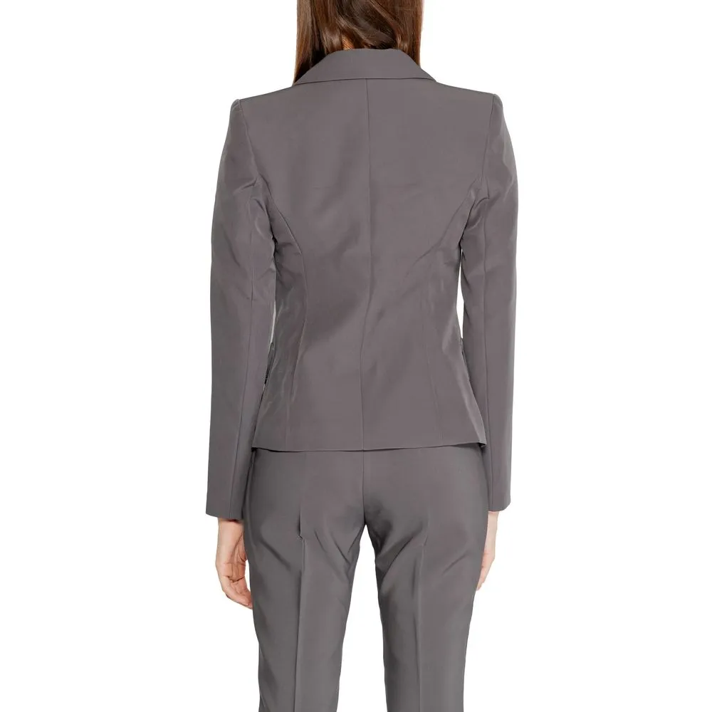 Rinascimento Women's Gray Polyester Suits & Blazer