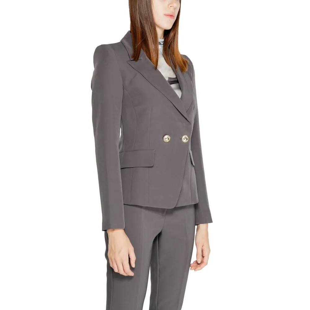 Rinascimento Women's Gray Polyester Suits & Blazer
