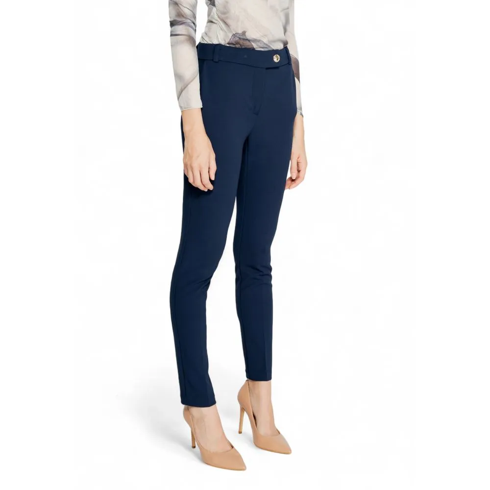Rinascimento Women's Blue Polyester Jeans & Pant