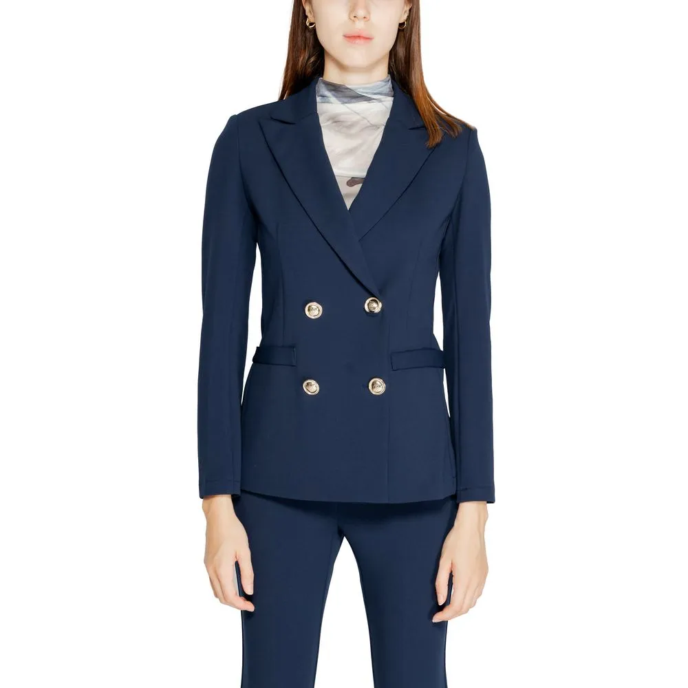Rinascimento Women's Blue Polyester Suits & Blazer
