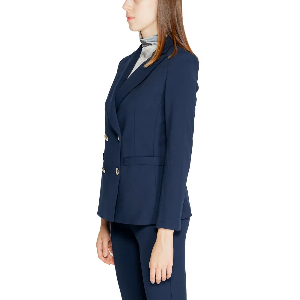 Rinascimento Women's Blue Polyester Suits & Blazer