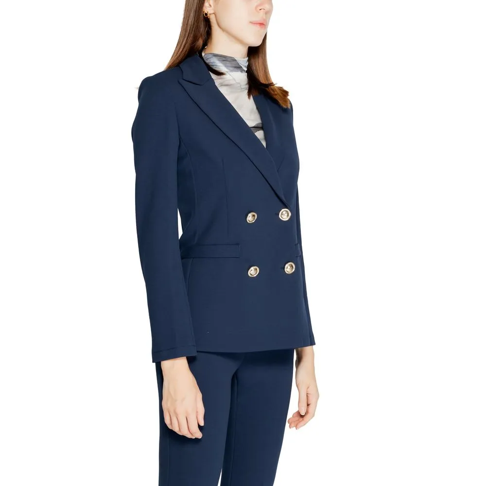 Rinascimento Women's Blue Polyester Suits & Blazer